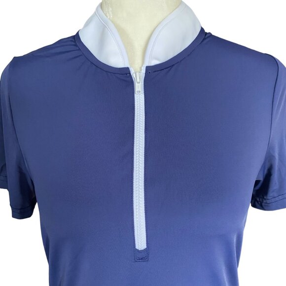 Smith & Quinn women's small blue and white short sleeve pullover polo top - Picture 5 of 11